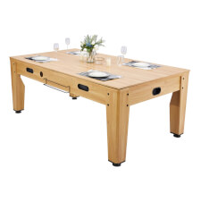 Pureline Multi Games & Dining Table - 6ft/7ft - Finish : Oak, Add Matching Benches : No Matching Benches, Add Games Table Top Stand  : No Stand