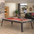 Rene Pierre Allure Slate Bed Pool Table - Top Frame Finish : Lahti, Leg & Body Finish : RAL 8019 (Grey Brown), Cloth Colour : Red