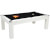 Avant Garde 2.0 Slate Bed Pool Dining Table - Table Finish : White, Cloth Colour : Black