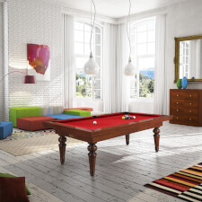 Rene Pierre Carrousel Slate Bed Pool Table - Cloth Colour : Bright Red