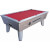 Classic Coin Operated Slate Bed Pool Table - Table Finish : Silver, Cloth Colour : Burgundy (Club)