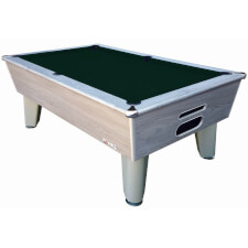 Classic Domestic Slate Bed Pool Table - Table Finish : Silver, Cloth Colour : Ranger Green (Smart)