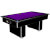 Classic Slimline Slate Bed Pool Table - Table Finish : Black, Cloth Colour : Purple (Strachan 777)