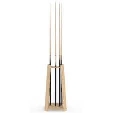 Strikeworth Compact Pool Cue Stand For 8 Cues - Finish : Oak