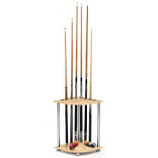 Strikeworth Corner Cue Stand for 8 Cues - Finish : Oak