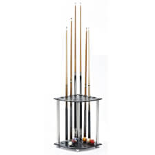 Strikeworth Corner Cue Stand for 8 Cues - Finish : Black