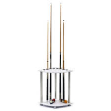 Strikeworth Corner Cue Stand for 8 Cues - Finish : White