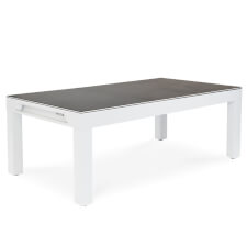 Cornilleau Classic Indoor/Outdoor Pool Table - Table Finish : White, Dining Table Top : Stone Finish Top