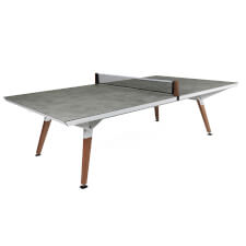 Cornilleau Play-Style Origin Outdoor/Indoor Table Tennis Table - Size & Finish : White/Light Stone, Net options : Fabric Net