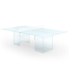 The Crystal Outdoor/Indoor Glass Table Tennis Table - Finish : Transparent
