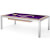 Cube 7ft Slate Bed Pool & Dining Table - Wood Finish : Light Wood, Cloth colour : Purple