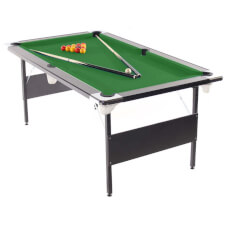 Deluxe Foldaway Folding Leg Pool Table - Cloth Colour : Green