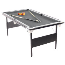 Deluxe Foldaway Folding Leg Pool Table - Cloth Colour : Grey