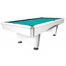 Dynamic Triumph Slate Bed Pool Table - Table finish : White, Cloth colour : Green