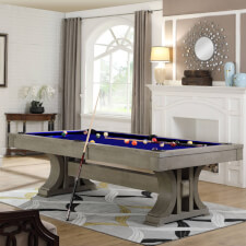 The Pureline Georgia II 7ft/8ft American Pool Dining Table - Cloth colour : Royal Blue