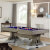 The Pureline Georgia II 8ft American Pool Dining Table - Cloth colour : Royal Blue