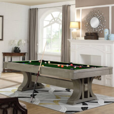 The Pureline Georgia II 7ft/8ft American Pool Dining Table - Cloth colour : English Green