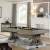 The Pureline Georgia II 8ft American Pool Dining Table - Cloth colour : English Green