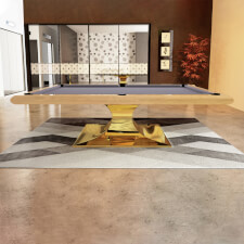 The Graal Slate Bed Pool Table - Table Finish : Oak, Cloth Colour : Silver (Smart)