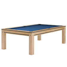 Brunswick Hickory 8ft American Slate Bed Pool Table - Cloth Colour : Regatta Blue - Traditional