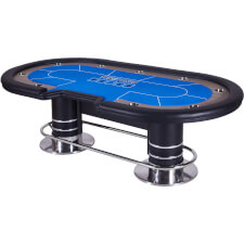 Tekscore High Roller Pro 8ft Poker Table - Baize Colour : Blue