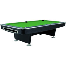 Pro Star Club Slate Bed Pool Table - Table Finish : Black, Cloth Colour : English Green