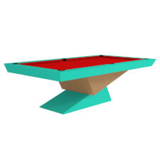 The Meridian Slate Bed Pool Table - Table Finish : Oak/RAL (Choose code from swatch), Cloth Colour : Bright Red (Elite Pro)