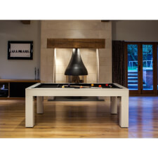 Duo Milano Pool Dining Table - Finish : White