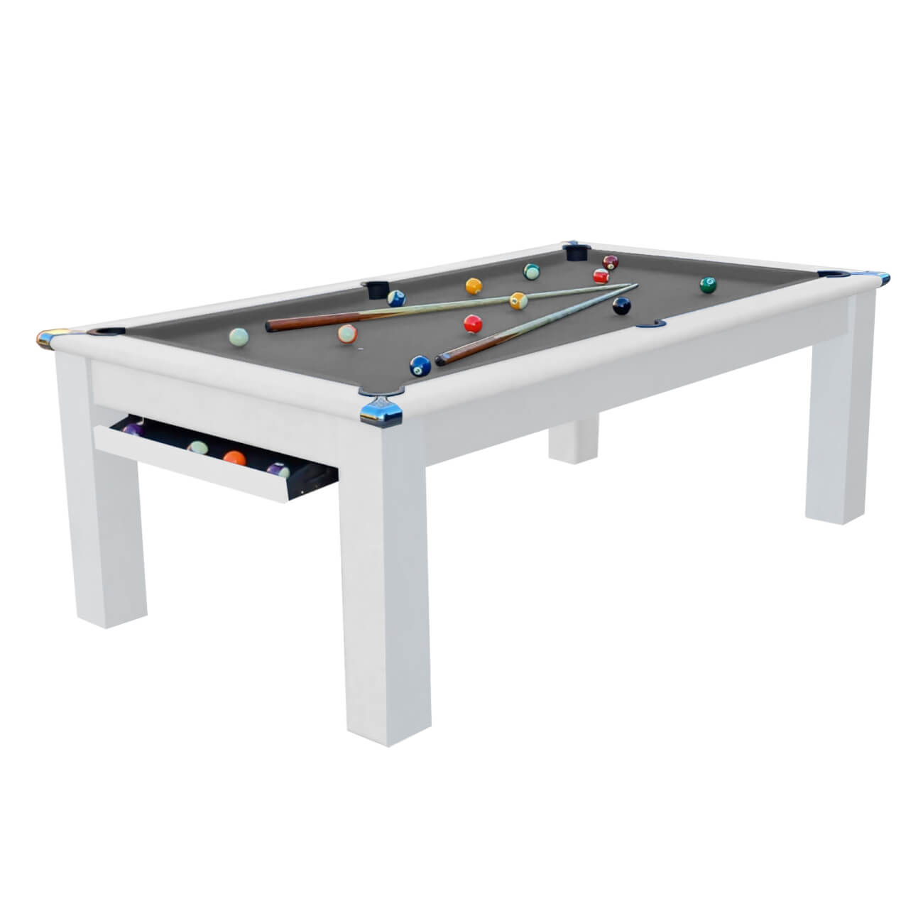 Modern Diner Slate Bed Pool Dining Table