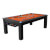 Modern Diner Slate Bed Pool Dining Table - Table Finish : Black, Cloth Colour : Orange (Hainsworth Smart)