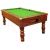 Monaco Slate Bed Pool Table - Table Finish : Mahogany, Cloth Colour : Olive Green (Club)