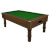 Monaco Slate Bed Pool Table - Table Finish : Dark Walnut, Cloth Colour : Olive Green (Club)