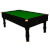 Monaco Slate Bed Pool Table - Table Finish : Black, Cloth Colour : Olive Green (Club)