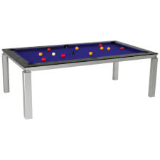 The Naroki Slate Bed Pool Dining Table - Table Finish : Oriental , Cloth Colour : Blue