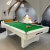 Pureline Nevada PRO II Slate Bed American Pool Table - Finish : White, Cloth colour : English Green