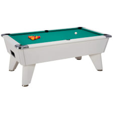 Outback Pro Outdoor/Indoor 7ft Slate Bed Pool Table - Finish : White, Cloth Colour : Teal