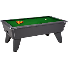 Omega Professional Slate Bed Pool Table - Table Finish : Onyx Grey, Cloth Colour : Green, Freeplay or Coins : Freeplay