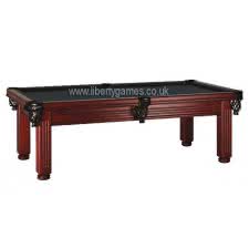 Oporto Freeplay Slate Bed American Pool Table - Table Finish : Mahogany, Cloth Colour : Atlas Black