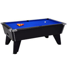 Outback MR Outdoor/Indoor 7ft Slate Bed Pool Table - Finish : Black, Cloth Colour : Blue