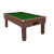 Paris Slate Bed Pool Table - Table Finish : Dark Walnut, Cloth Colour : Olive Green (Club)