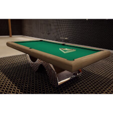 The Picasso Luxury Slate Bed Pool Table - Cloth colour : American Green (Elite-Pro), Table finish : Oak