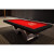 The Picasso Luxury Slate Bed Pool Table - Cloth colour : Bright Red (Elite-Pro), Table finish : Matt Black