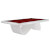 The Picasso Slim Slate Bed Pool Table - Table Finish : Glossy White, Legs Finish : White, Cloth Colour : Red (Elite Pro)