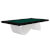 The Picasso Slim Slate Bed Pool Table - Table Finish : Matte Black, Legs Finish : White, Cloth Colour : Spruce (Elite Pro)
