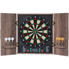 Strikeworth Premium Electronic Dartboard - Wall-Mounted Cabinet : Add Cabinet