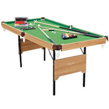 Pureline 6ft Folding Snooker & Pool Table - Finish : Oak