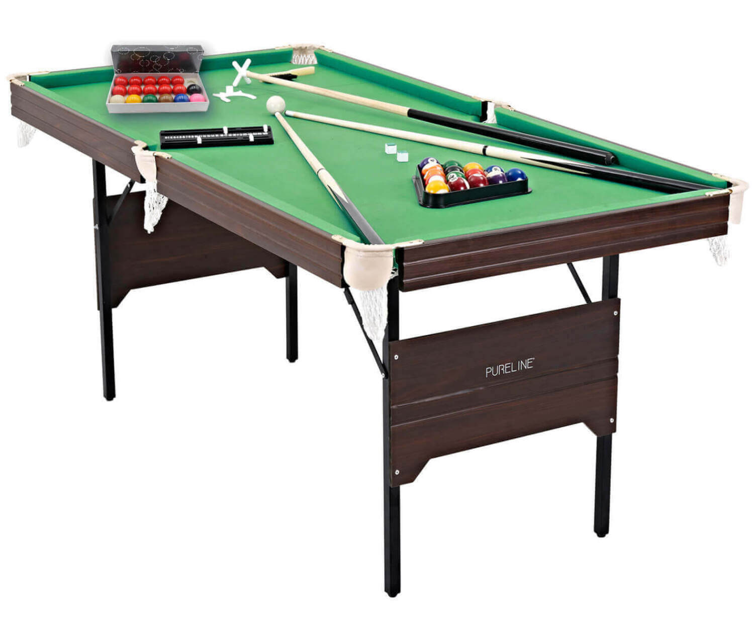 Pureline 6ft Folding Snooker & Pool Table Liberty Games