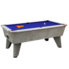 Pureline GB Pro Slate Bed Pool Table - Table Finish : Concrete Grey, Cloth Colour : Blue