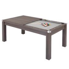 Pureline Pool Dining Table & Table Tennis Top - 6ft/7ft - Colour : Driftwood/Grey, Add Matching Benches : No Matching Benches, Add Games Table Top Stand : No Stand