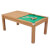 Pureline Pool Dining Table & Table Tennis Top - 6ft/7ft - Colour : Oak/Green, Add Matching Benches : No Matching Benches, Add Games Table Top Stand : No Stand